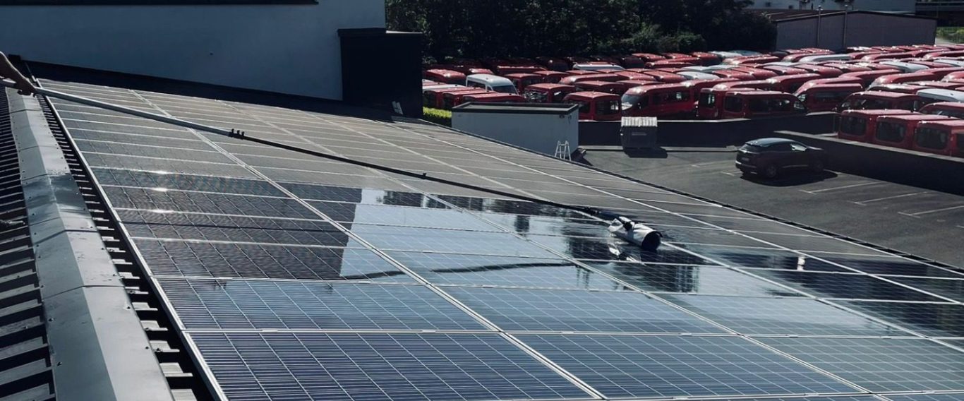 Solarpanel auf Dach in Wörrstadt reinigen